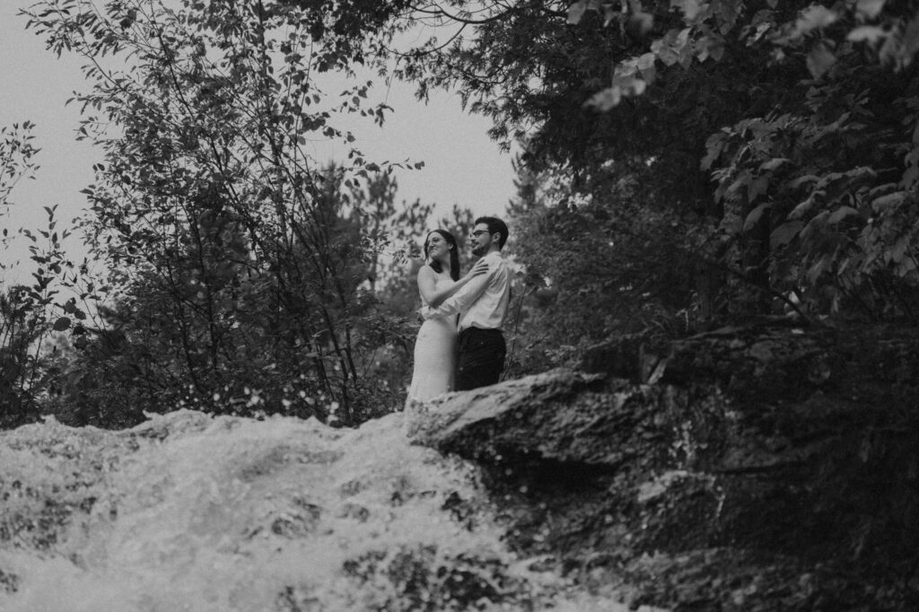 michigan small wedding upper peninsula waterfalls