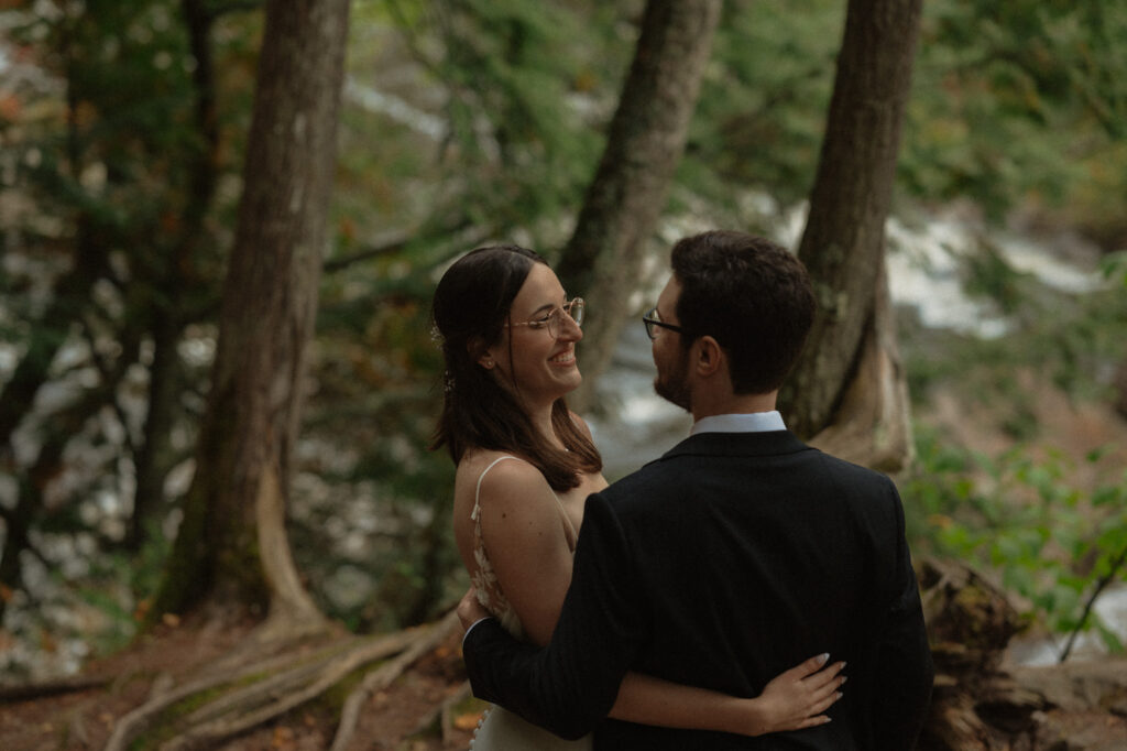 michigan small wedding upper peninsula waterfalls