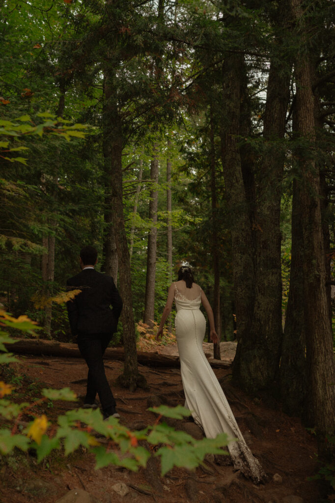 michigan small wedding upper peninsula waterfalls