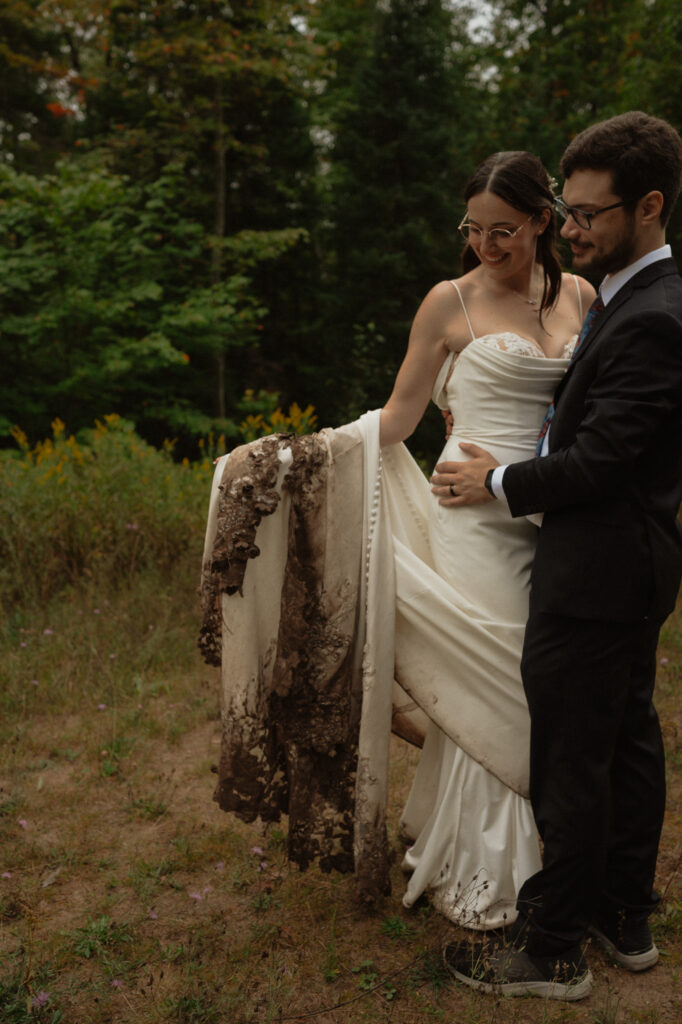 michigan small wedding upper peninsula waterfalls