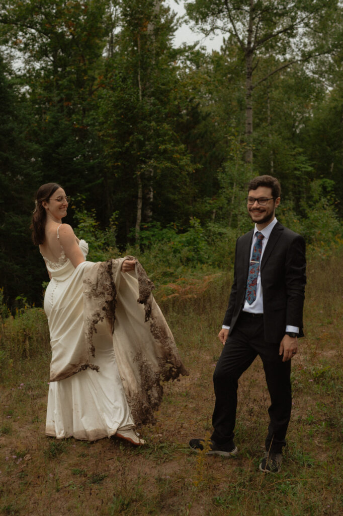 michigan small wedding upper peninsula waterfalls