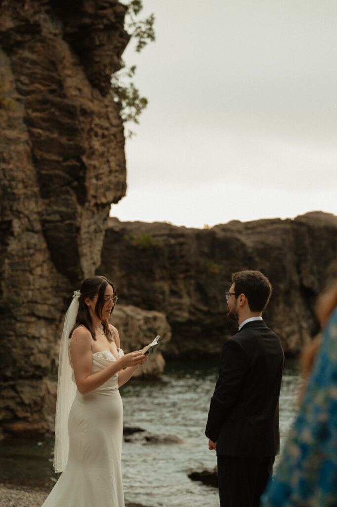 michigan small wedding upper peninsula waterfalls