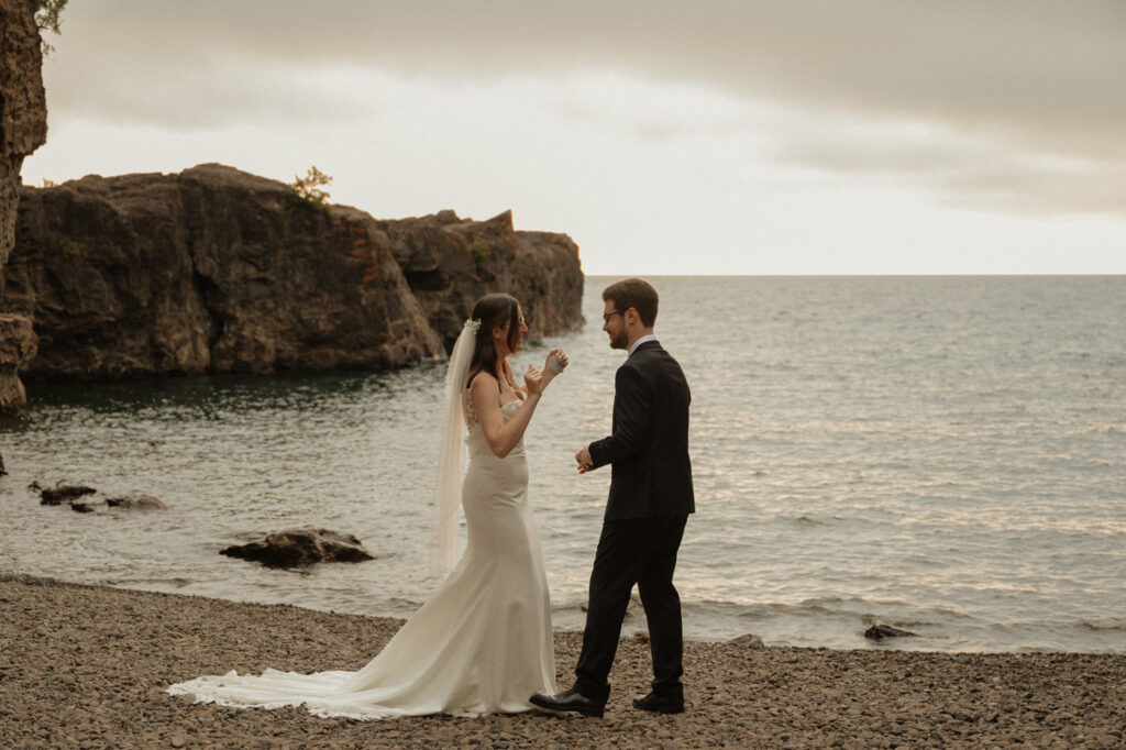 michigan small wedding upper peninsula waterfalls