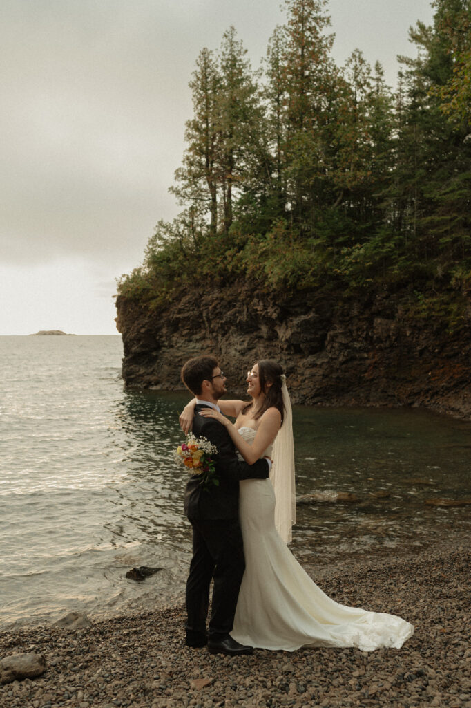 michigan small wedding upper peninsula waterfalls
