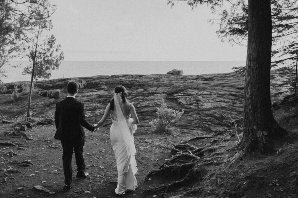 michigan small wedding upper peninsula waterfalls
