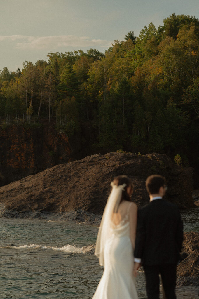 michigan small wedding upper peninsula waterfalls