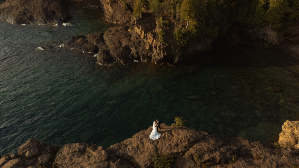 michigan small wedding upper peninsula waterfalls