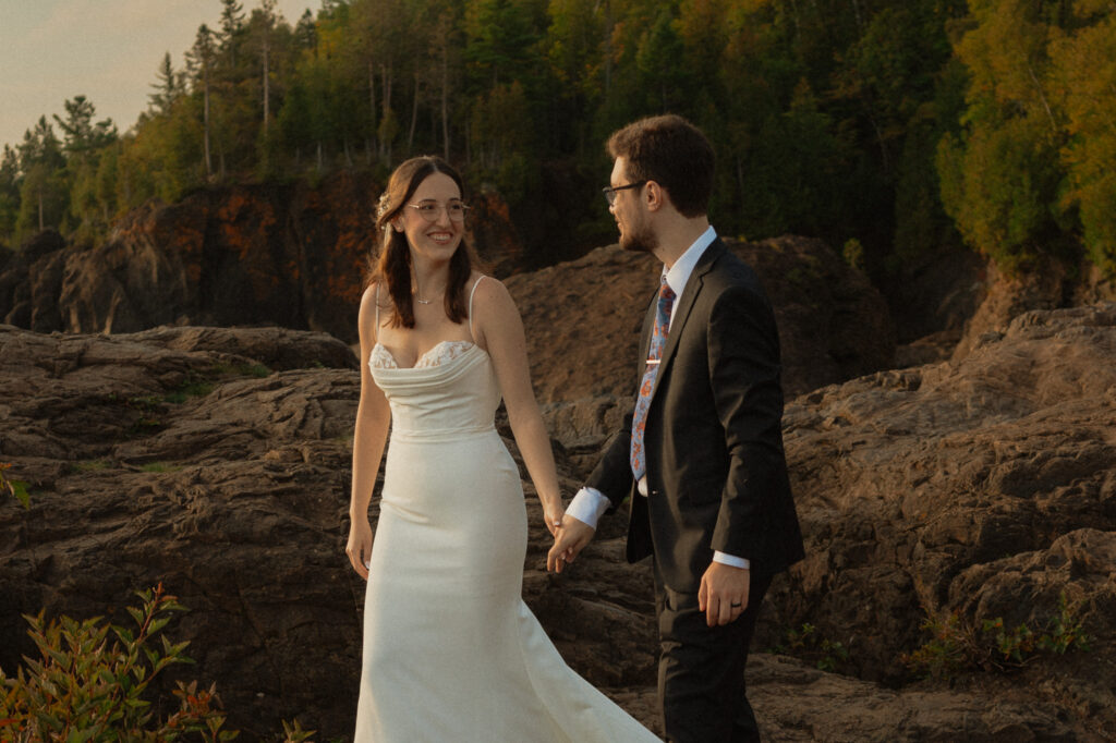 michigan small wedding upper peninsula waterfalls