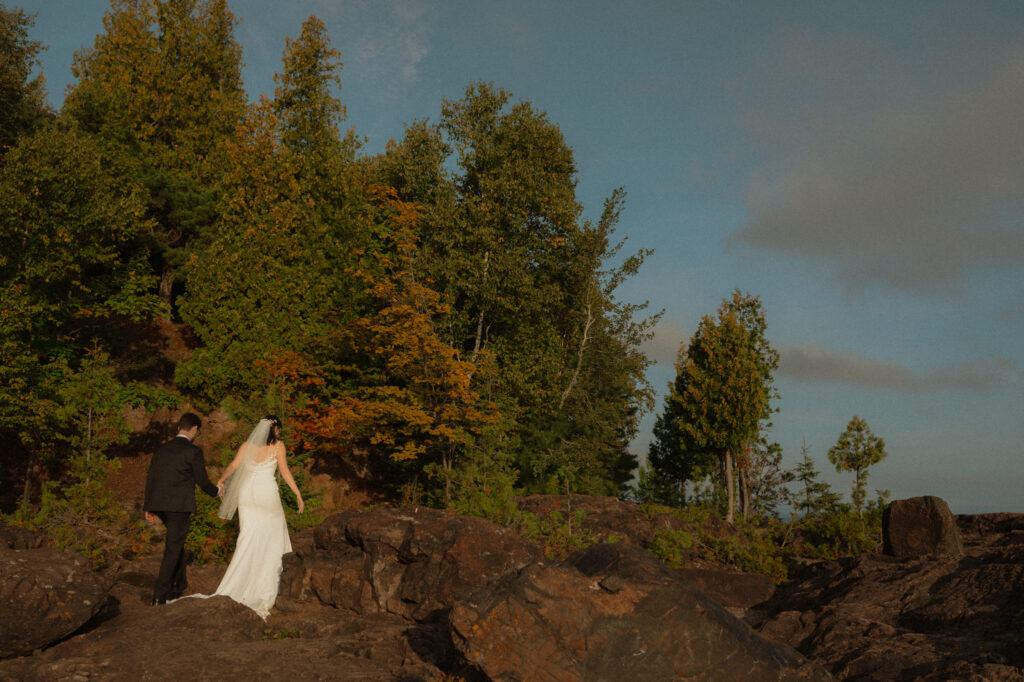 michigan small wedding upper peninsula waterfalls