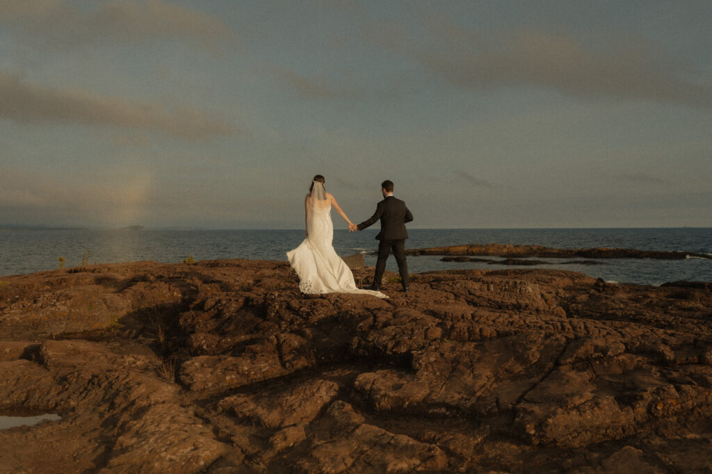michigan small wedding upper peninsula waterfalls