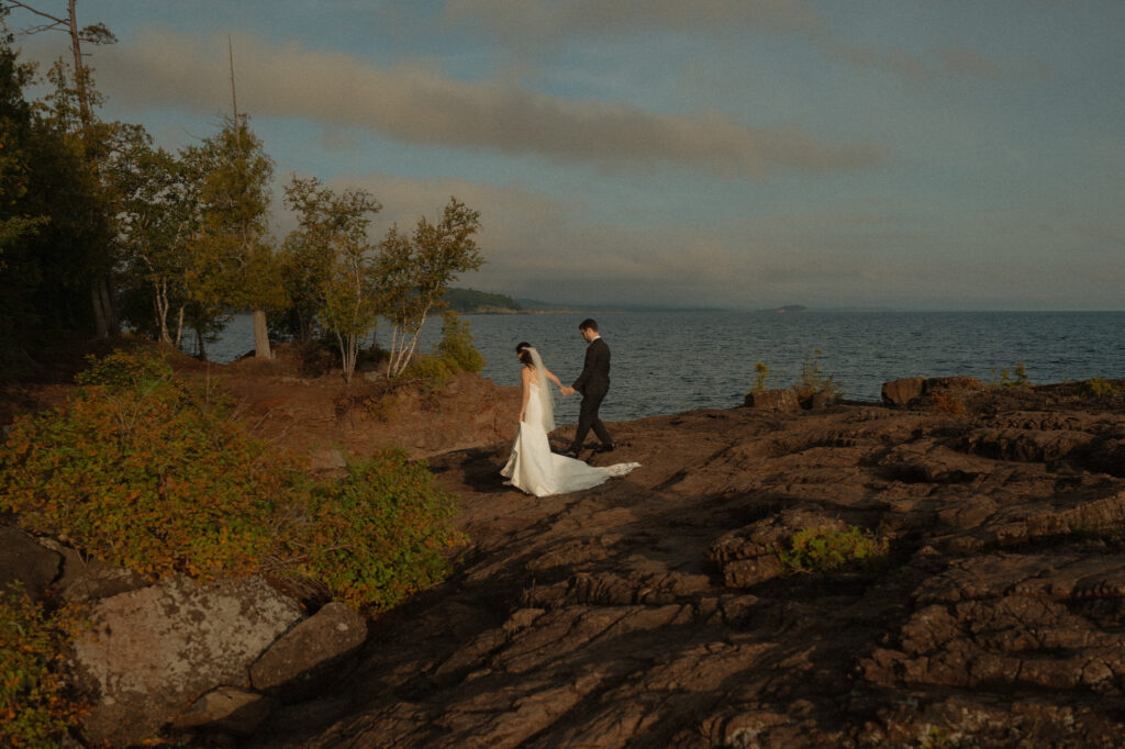 michigan small wedding upper peninsula waterfalls