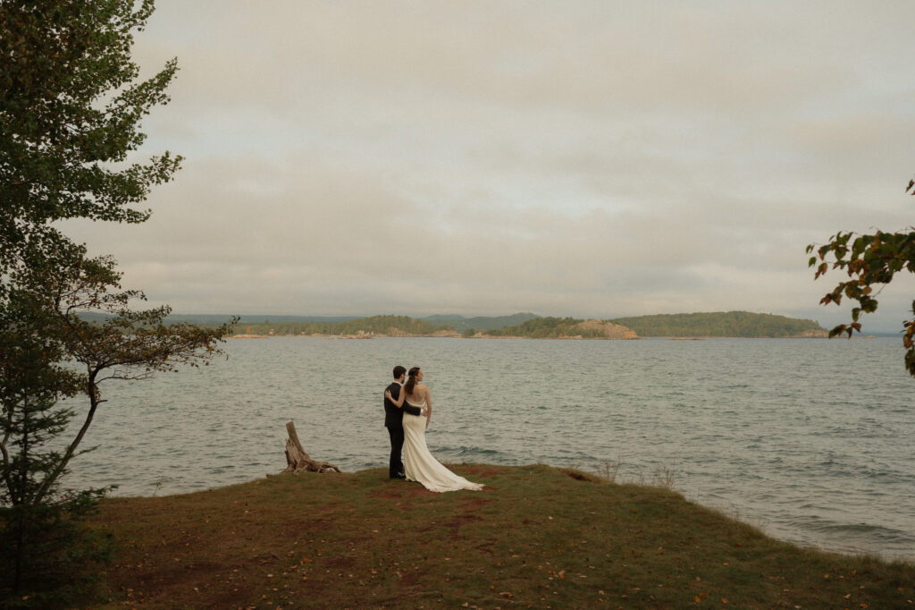 michigan small wedding upper peninsula waterfalls