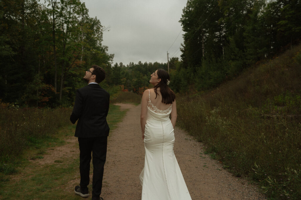 michigan small wedding upper peninsula waterfalls