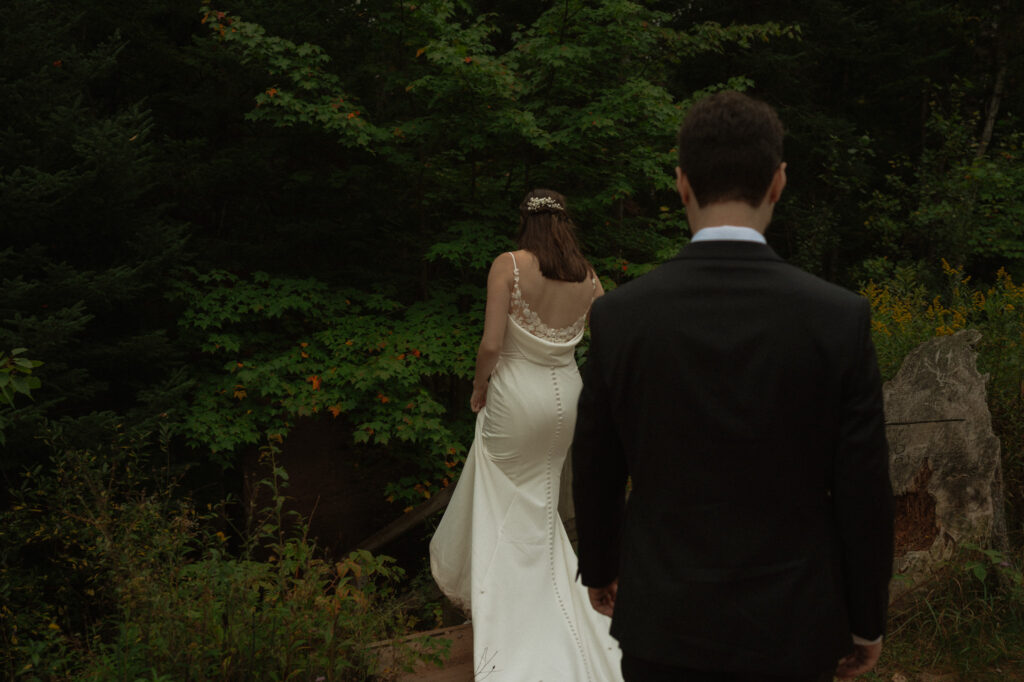 michigan small wedding upper peninsula waterfalls