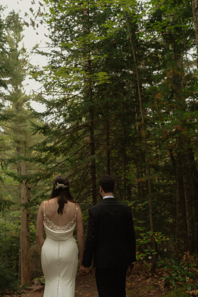 michigan small wedding upper peninsula waterfalls