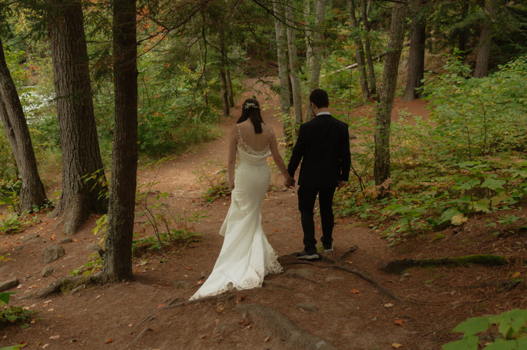michigan small wedding upper peninsula waterfalls